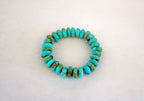 Kingman Turquoise Beaded stretchy Bracelet