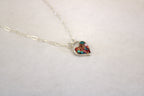 Pink Dahlia Turquoise Necklace