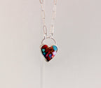 Pink Dahlia Turquoise Necklace