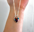 Pink Dahlia Turquoise Necklace