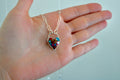 Pink Dahlia Turquoise Necklace