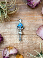 Sterling Silver Golden Hill Turquoise Blossom Pendant