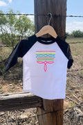 KIDS Neon Boot Stitch Raglan