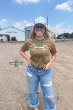 BROWN Leopard Bit Tee