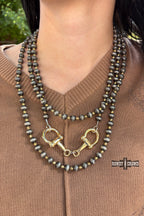 Gold Buckle Bit Necklace