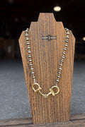 Gold Buckle Bit Necklace