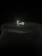 RS Sterling Silver & Turquoise Initial Rings