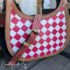 Prairie Doll Checkered Leather Conceal Carry Purse