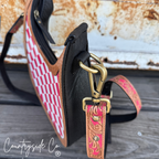Prairie Doll Checkered Leather Conceal Carry Purse