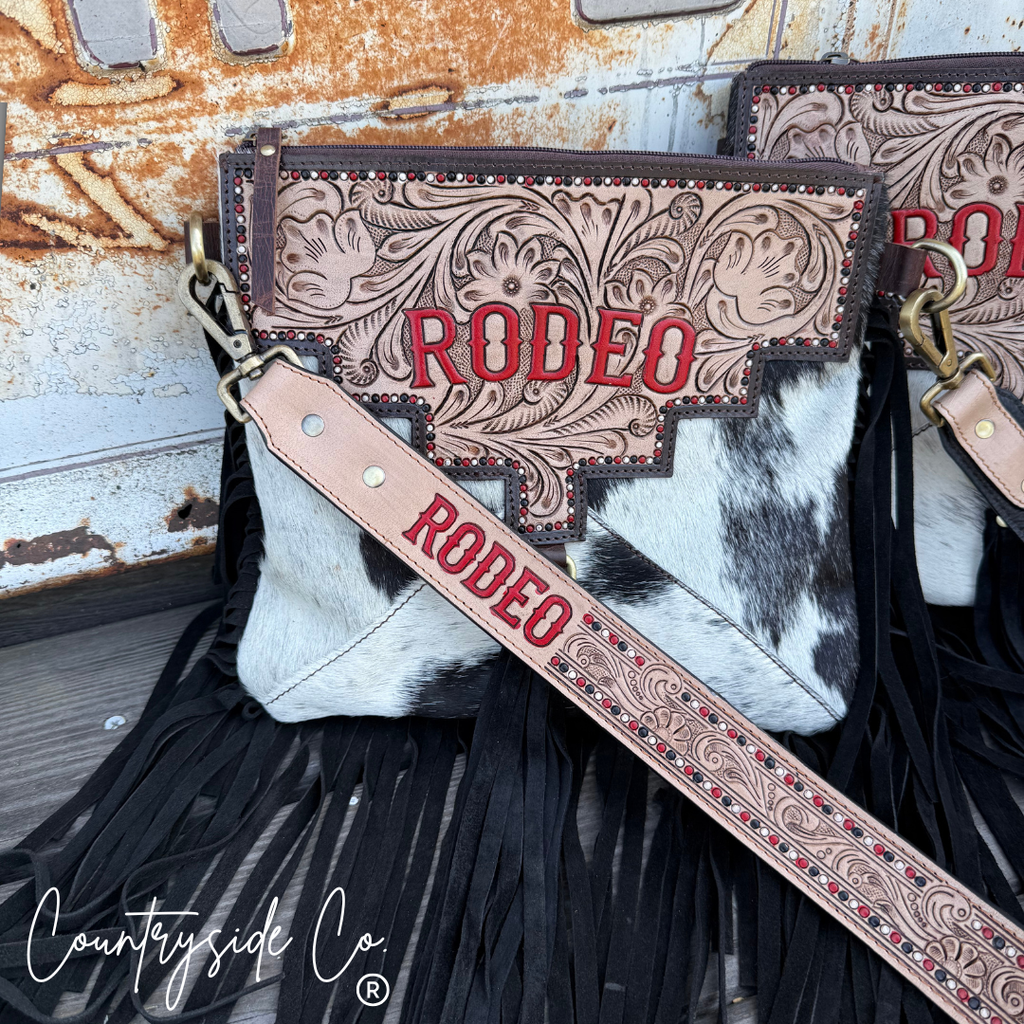 Rodeo Darling Cowhide Fringe Purse