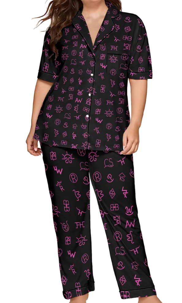 Neon Spur Brand Babe 2 Piece Pajamas Pants Set