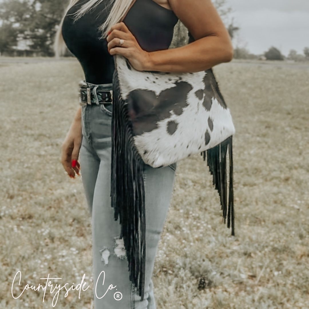 Victoria Cowhide Leather Handbag