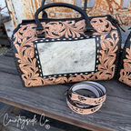 Tooled Leather Large Speedy Bag
