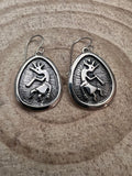 Allen Lee Navajo Sterling Silver Kokopelli Earrings