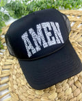 "Amen" Trucker Hat — Otto 5-Panel with Pre-Curved Visor, Braid Detailing & Double Snapback