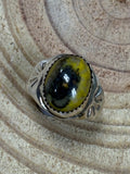 Annie Lincoln Navajo Sterling Silver Bumblebee Jasper Ring — Size 9