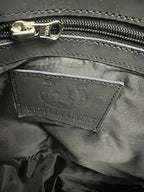 Western Hair-on-Hide Crossbody Diaper Bag — Black & White Cowhide (18" with Adjustable Strap)