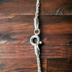 Bright Silver 18" Sterling Reverse Rope Chain — 1.35mm Italy-Made .925, Below Collar-Bone Length