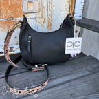 Brim Checkered Leather Conceal Carry Purse