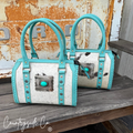 Cowhide Turquoise Concho Speedy Bag