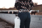 BOMBOM "Calgary" Western Open Front Cardigan — Luxurious Soft Layering Piece Made in USA (Medium available)