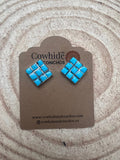 Charles Malani Zuni Turquoise & Sterling Silver Petite Earrings