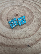 Charles Malani Zuni Turquoise & Sterling Silver Petite Earrings