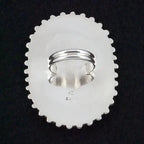 Philena Byjoe Navajo Sterling Silver Cluster Ring with Turquoise — Size 8 (Hallmark PB)