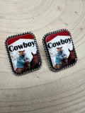 Western Cowboy Cigarette Fashion Earrings — Petite 1" Western Statement