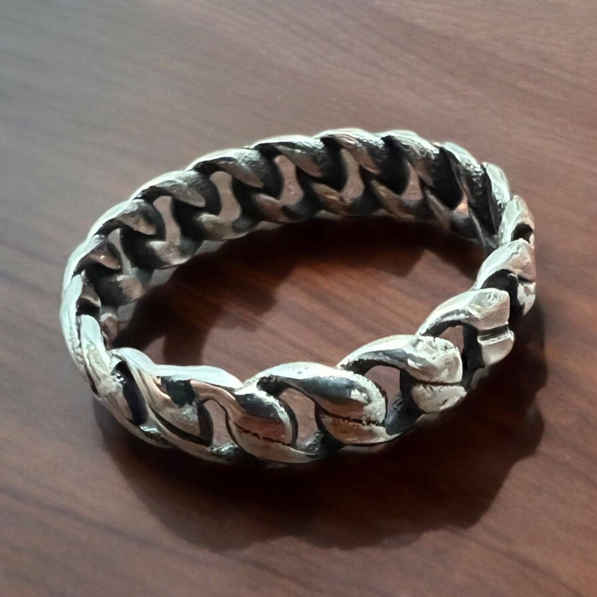 Cuban Sterling Silver Stacker Ring — Western Layering Piece