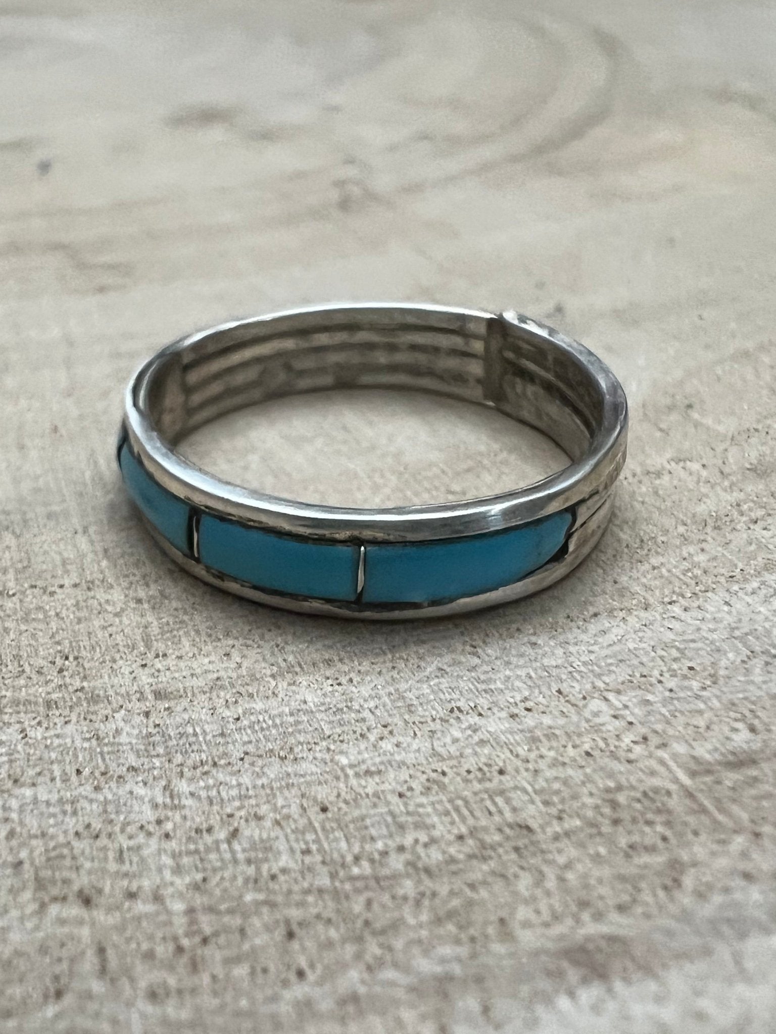 Debbie Livingston Navajo Kingman Turquoise Sterling Silver Ring — Sizes 7, 8, 8.5 Available