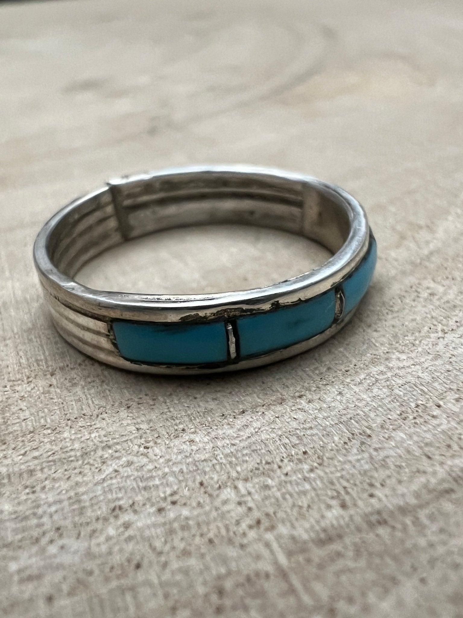 Debbie Livingston Navajo Kingman Turquoise Sterling Silver Ring — Sizes 7, 8, 8.5 Available