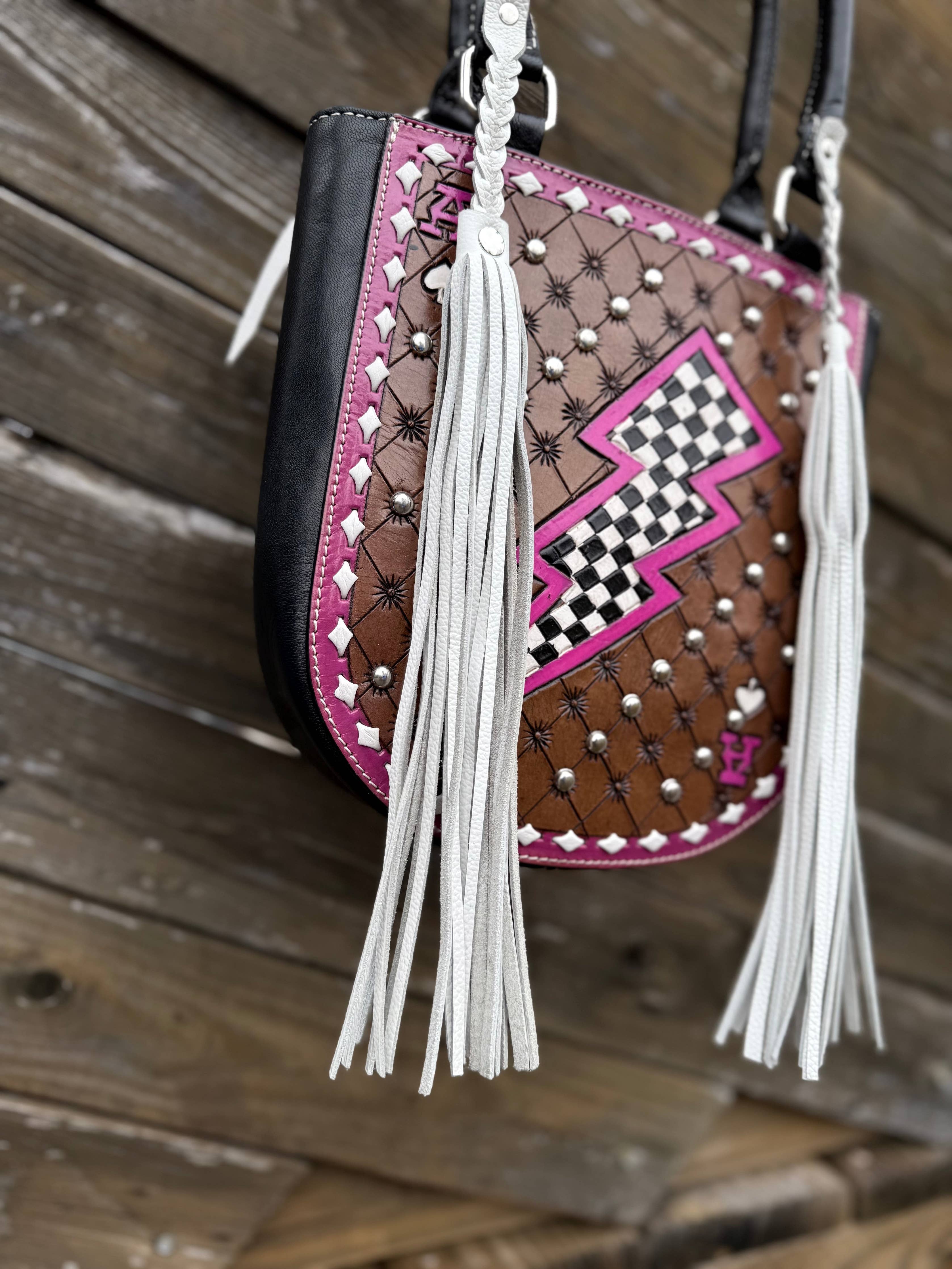Pink Electric Rodeo Fringe Tote