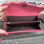 Piper Tooled Leather Wallet Wristlet