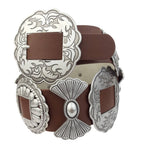 Fully Packed Concho Wide Western Belt — 2-Inch Width with 9 Conchos