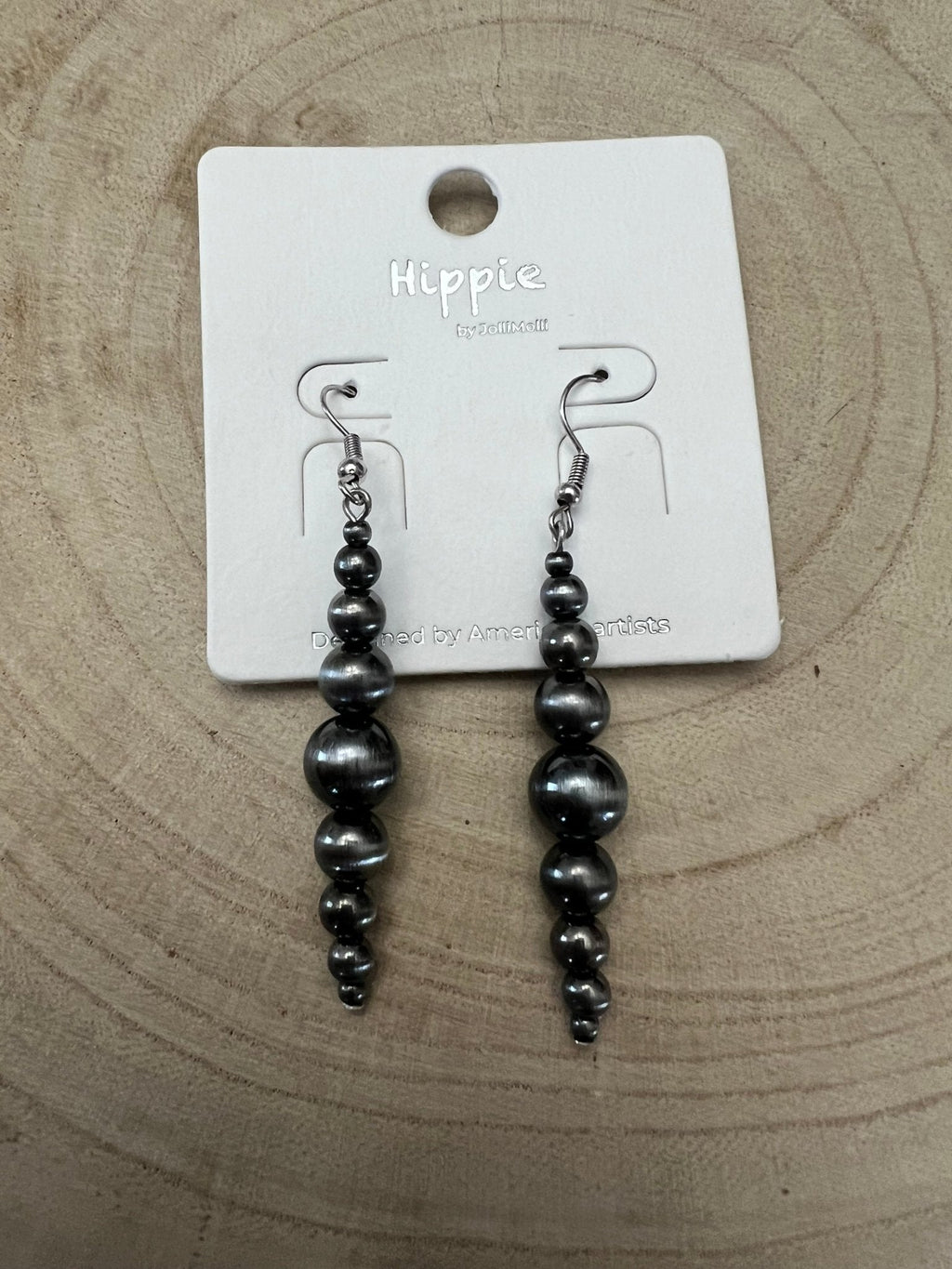 Western Graduated Faux Sterling Pearl Dangle Earrings — 2" Drop