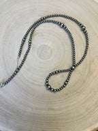 Graduated Sterling Pearl Hoop Necklace — 23 inch (4-5-6-8mm)