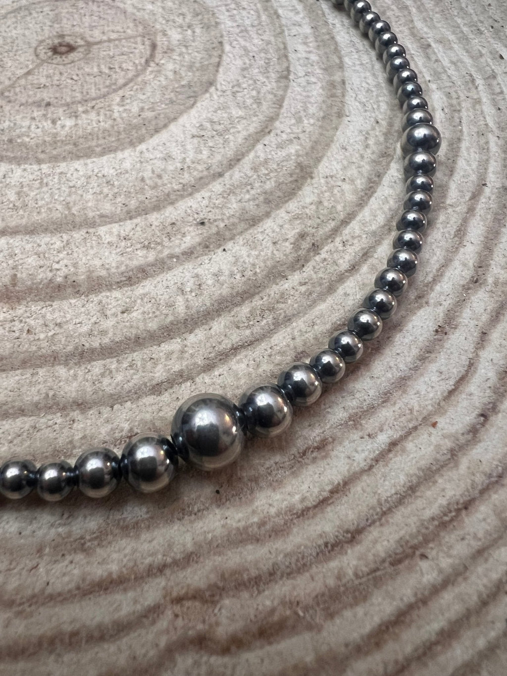 Graduated Sterling Pearl Necklace — 18 inch (4-5-6-8mm)