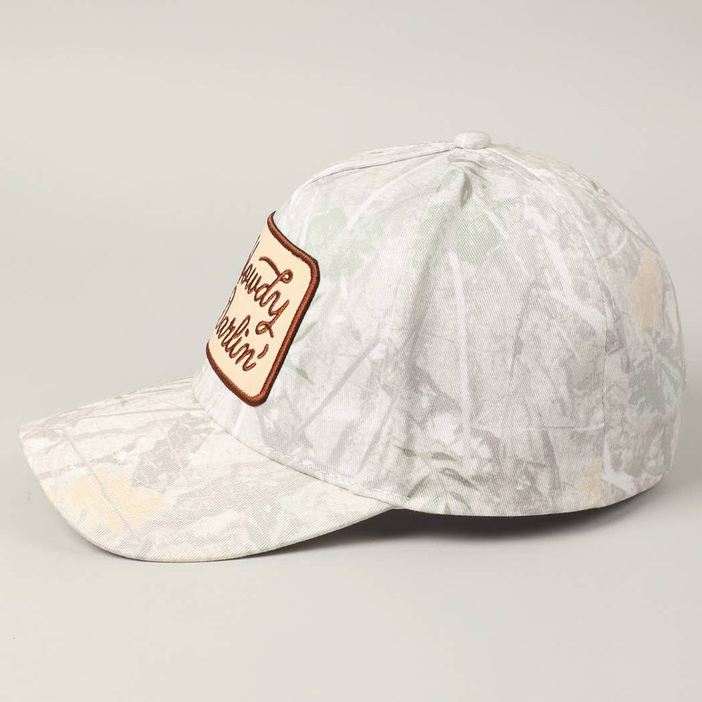 "Howdy Darlin'" Realtree Camo Patch Trucker Hat — 100% Cotton with Adjustable Snapback