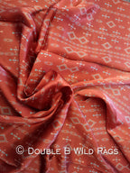 Wild Rag 100% SILK Rusty Orange Aztec Cowboy Western Neck Scarf Bandanna by Double B Wild Rags