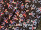 Wild Rag 100% SILK Patriotic Red White and Blue Cactus Cowboy Western Neck Scarf Bandanna by Double B Wild Rags