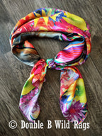 Wild Rag 100% Silk Fiesta Serape Donkey Burro Floral Border Cowboy Western Neck Scarf Bandanna by Double B Wild Rags