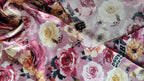 Wild Rag 100% SILK Lilac Purple Gold Floral Cowboy Western Neck Scarf Bandanna by Double B Wild Rags