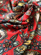 Wild Rag 100% SILK Deep Red Wild West Saloon Casino Cowboy Western Neck Scarf Bandanna by Double B Wild Rags