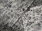 Wild Rag 100% SILK Dark Grey Pin Up Cowgirls and Hollyhock flowers Cowboy Western Neck Scarf Bandanna by Double B Wild Rags
