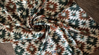Wild Rag 100% SILK Green and Brown Distressed Aztec Cowboy Western Neck Scarf Bandanna by Double B Wild Rags