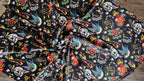 Wild Rag 100% SILK Black with Classic Tattoos Cowboy Western Neck Scarf Bandanna by Double B Wild Rags