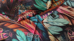 Wild Rag 100% SILK Pink and Purple Feather Western Neck Scarf Bandanna by Double B Wild Rags