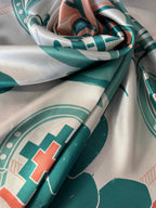 Wild Rag 100% SILK Desert Cowgirl and Cactus Cowboy Neck Scarf Bandanna by Double B Wild Rags