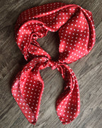 Wild Rag 100% SILK Grunge Polka Dot Blue, Black, or Red Cowboy Neck Scarf Bandanna by Double B Wild Rags